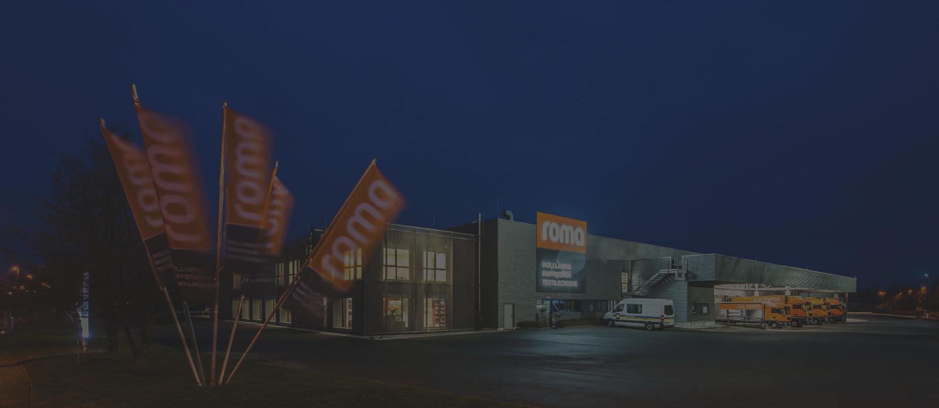 ROMA - Site de Rostock, la nuit, éclairé de l'intérieur