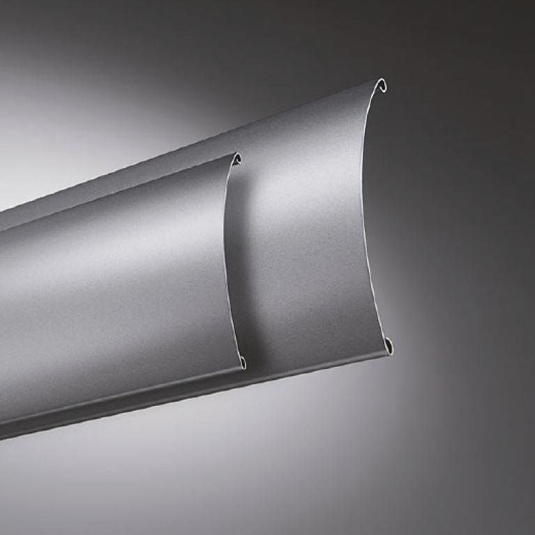 Brise-soleil ROMA - Lame bombée Détail - vue échantillon brise-soleil lames bombées