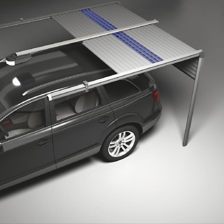 Modèle de porte à refoulement plafond, vue latérale avec BMW Touring