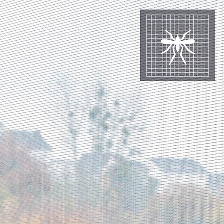 Toiles moustiquaire ROMA Échantillon, vue détaillée moustiquaire, icône moustique