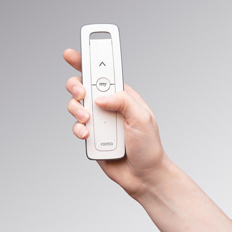 Télécommande radio Illustration main avec télécommande radio