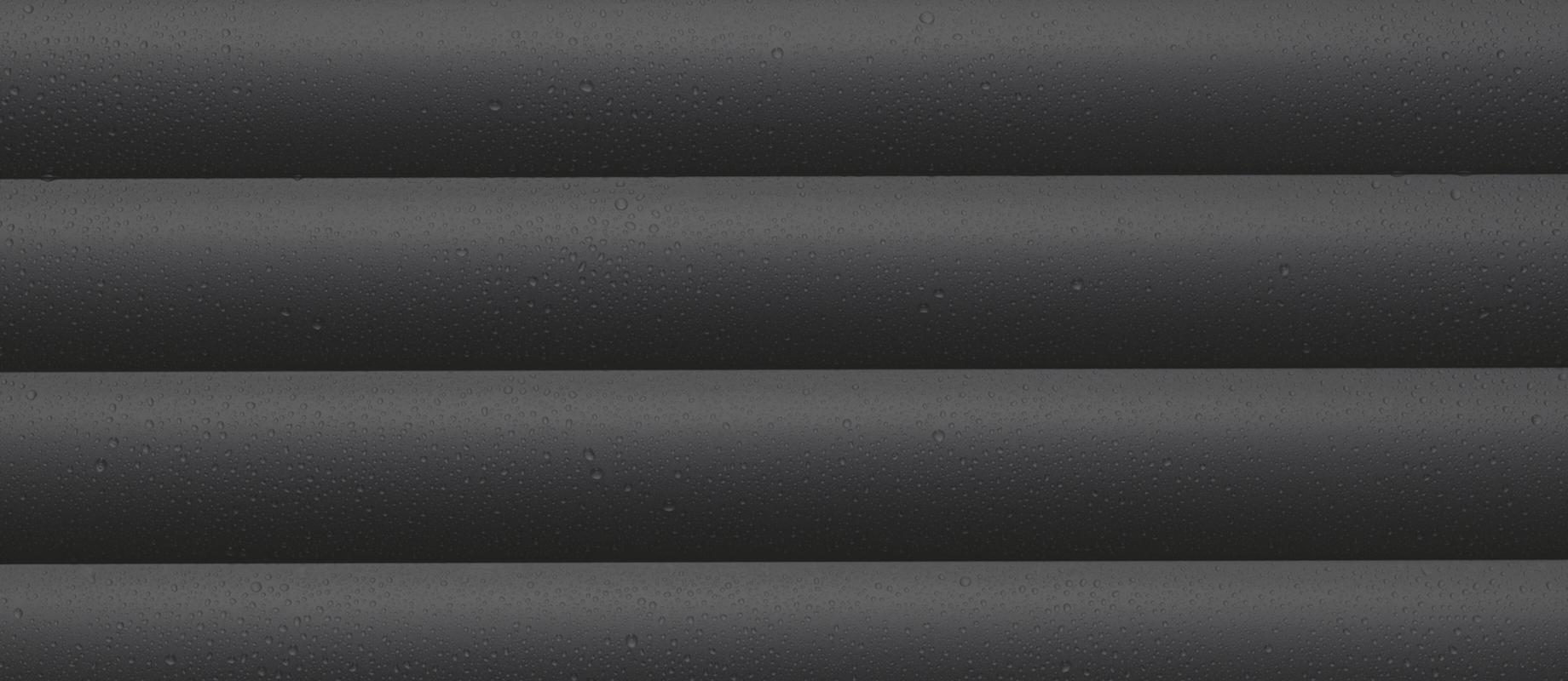 Lames de volets roulants, vue détaillée avec gouttes d'eau