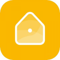 Somfy TaHoma - Logo avec Maison sur fond jaune