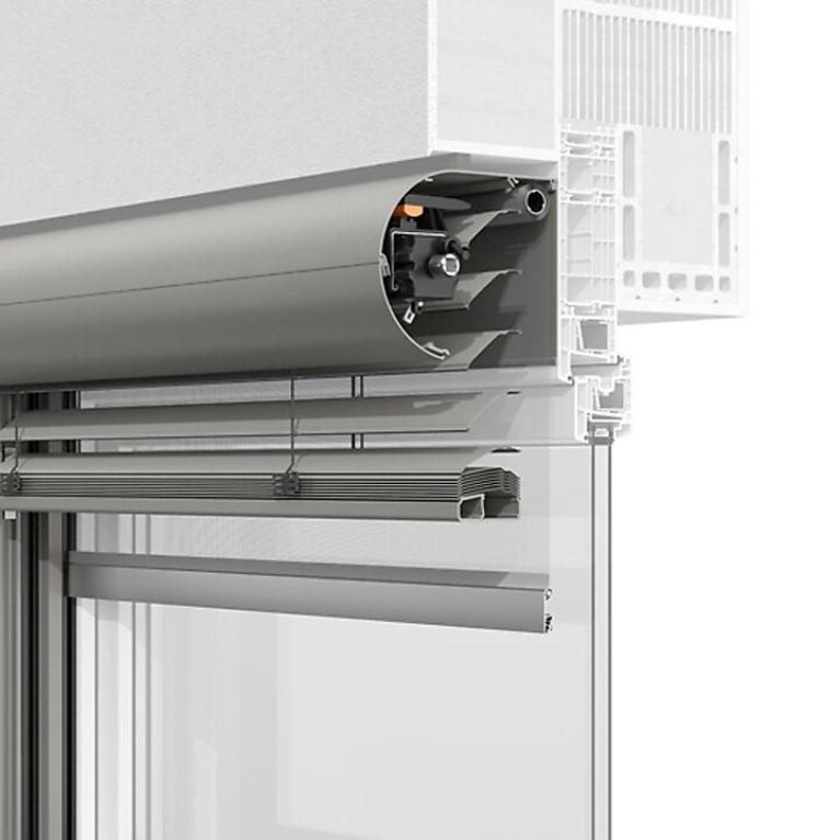 Coupe transversale des systèmes ROMA brise-soleil rénovation RONDO nouveau système