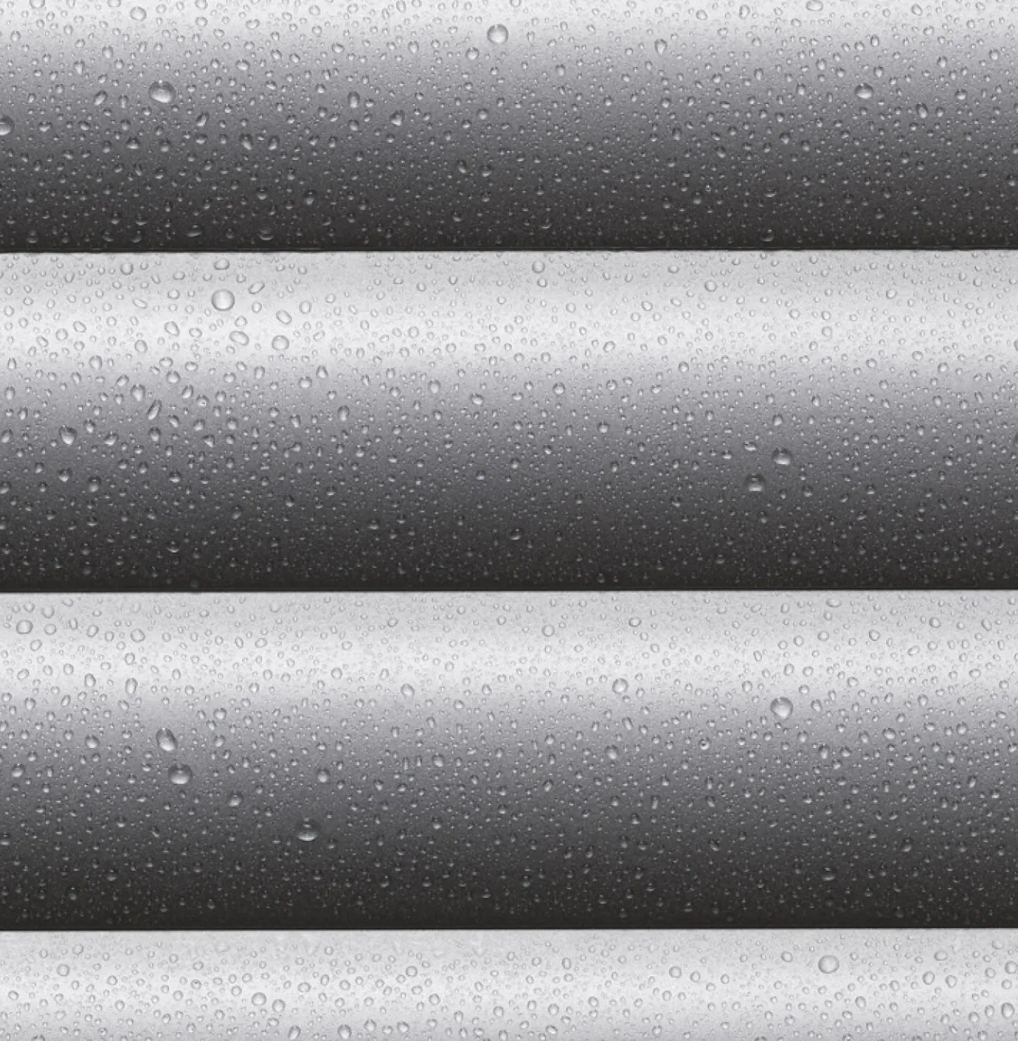 Vue détaillée Lames de volets roulants avec gouttelettes